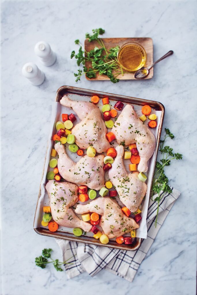 Ferme des Voltigueurs cuisses de poulet de grain avec dos