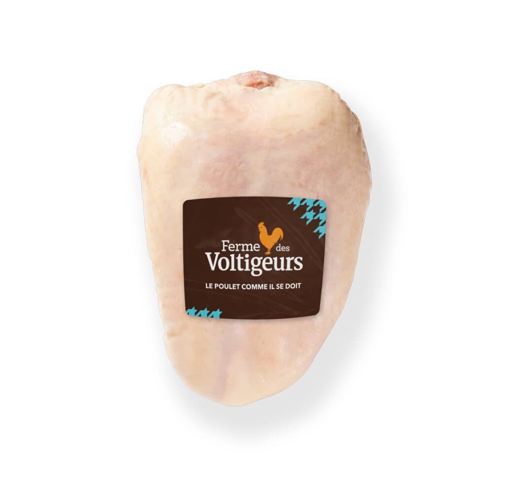 Ferme des Voltigeurs poitrine de poulet de grain avec os emballage