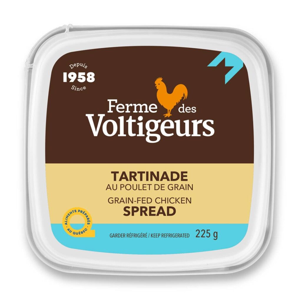 Tartinade au poulet de grain Ferme des Voltigeurs - Emballage