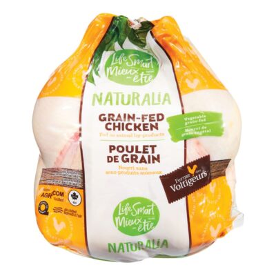 Poulet de grain entier Ferme des Voltigeurs et Metro.